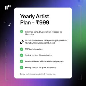 Yearly Artist Plan-₹999